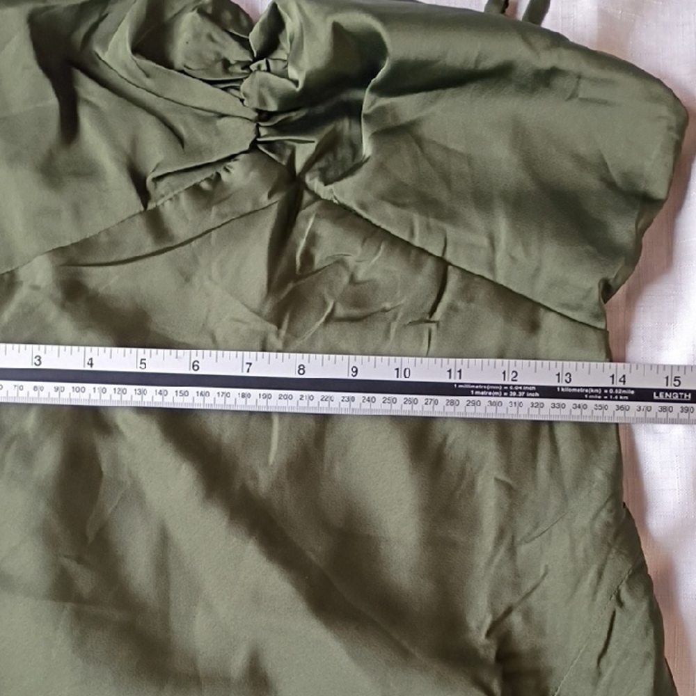 Lulu's Women's Serene Beauty Olive Gren Maxi Dress Size M - Picture 9 of 11